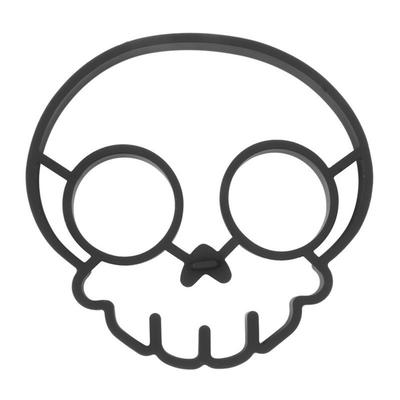 Lustiger Skelettkopf Spiegelei Form Silikon Antihaft Eiformring Kreative Pfannkuchenform