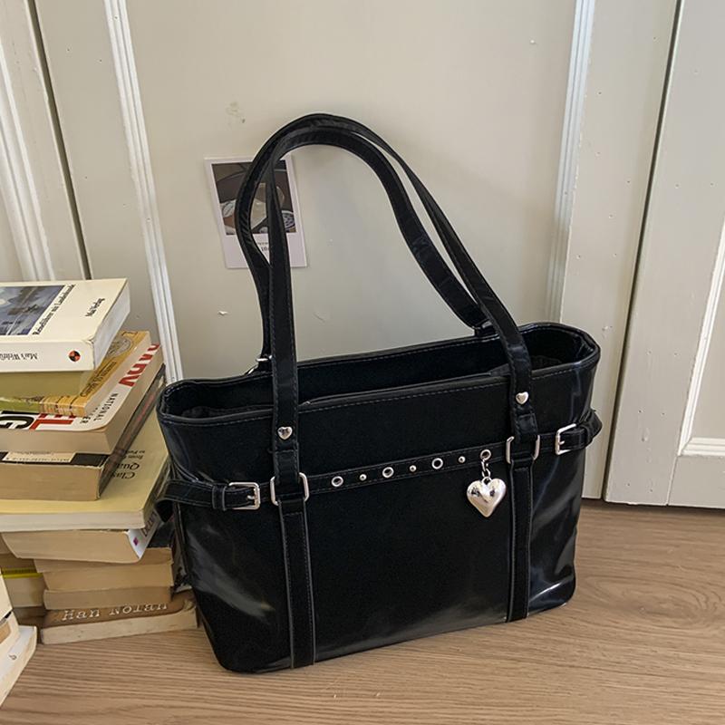 

Fashi Commute Large Capacity Tote Bag Women Autumn New Multi Purpose Student Backpack Casual Versatile One Shoulder Bags (30cm<Max Length<50cm) чёрный