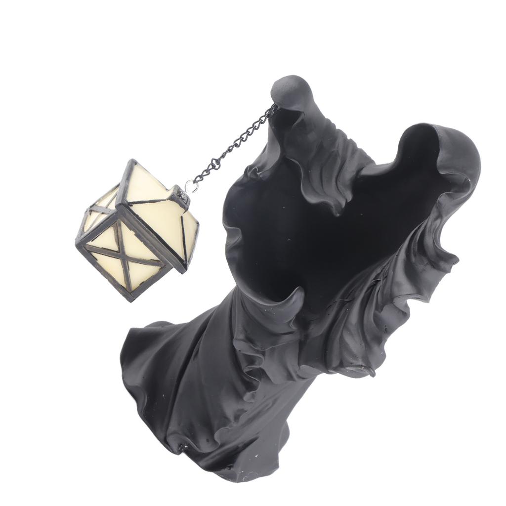 Halloween Geisterstatue mit Laterne, Harz-Geisterstatue für Halloween-Party-Dekoration