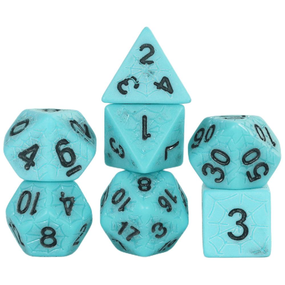 7pcs Dice Set D&D Spider Web Polyhedral DND Dice for DND TRPG Games