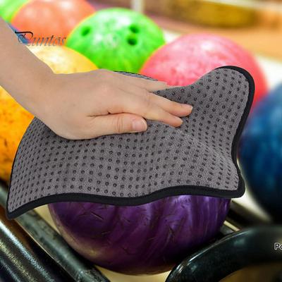 Bowling Topu Mikrofiber Havlu Kaymaz Kavrama Bowling Çabuk kuruyan Yıkanabilir Kir Yağı Temizleyici Shammy Ped Temizleme Bezi Bowling Aksesuarları