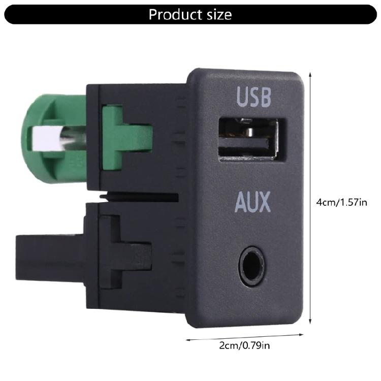 Easy Installation USB AUX Switches Plug with Cable Replacement AUX USB Switches Port Socket & Cable for B6 B7 RCD510