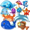 Under the Sea Birthday Decoration Sea Animal Balloon Shell Starfish Fish Sea Horse Octopus Shark Balloon Ocean World Party Ball