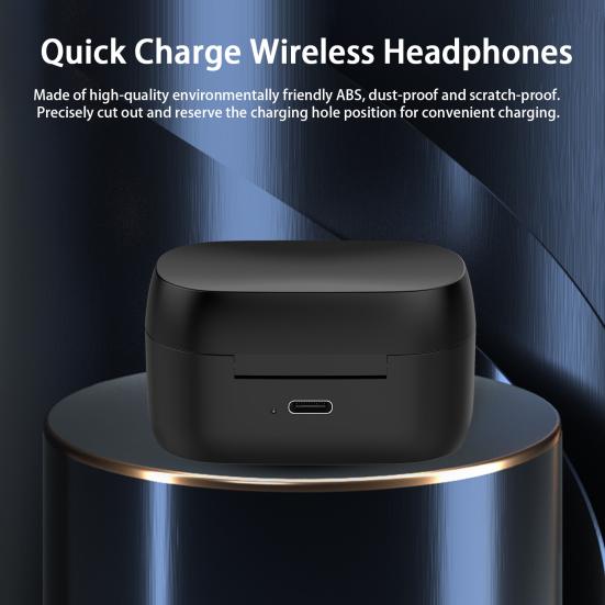 Wireless Earphones Charging Case Box Fast Charging Dust-Proof LED Indicator Headphone Charging Compartment