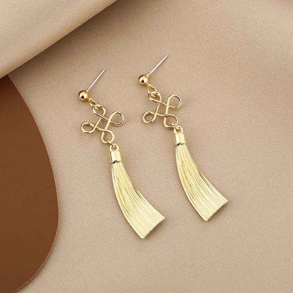 Schmuckzubehör Chinesisches Neujahr Ohrringe Hängeohrringe Damen Ohrhaken Chinesischer Knoten Ohrringe