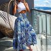 New casual fashion floral high waist skirt women's clothing