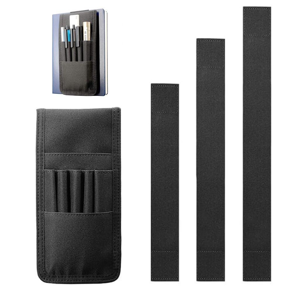 Detachable Pen Sleeve Case Adjustable Hard Cover Journals Pen Holder for Books Binders