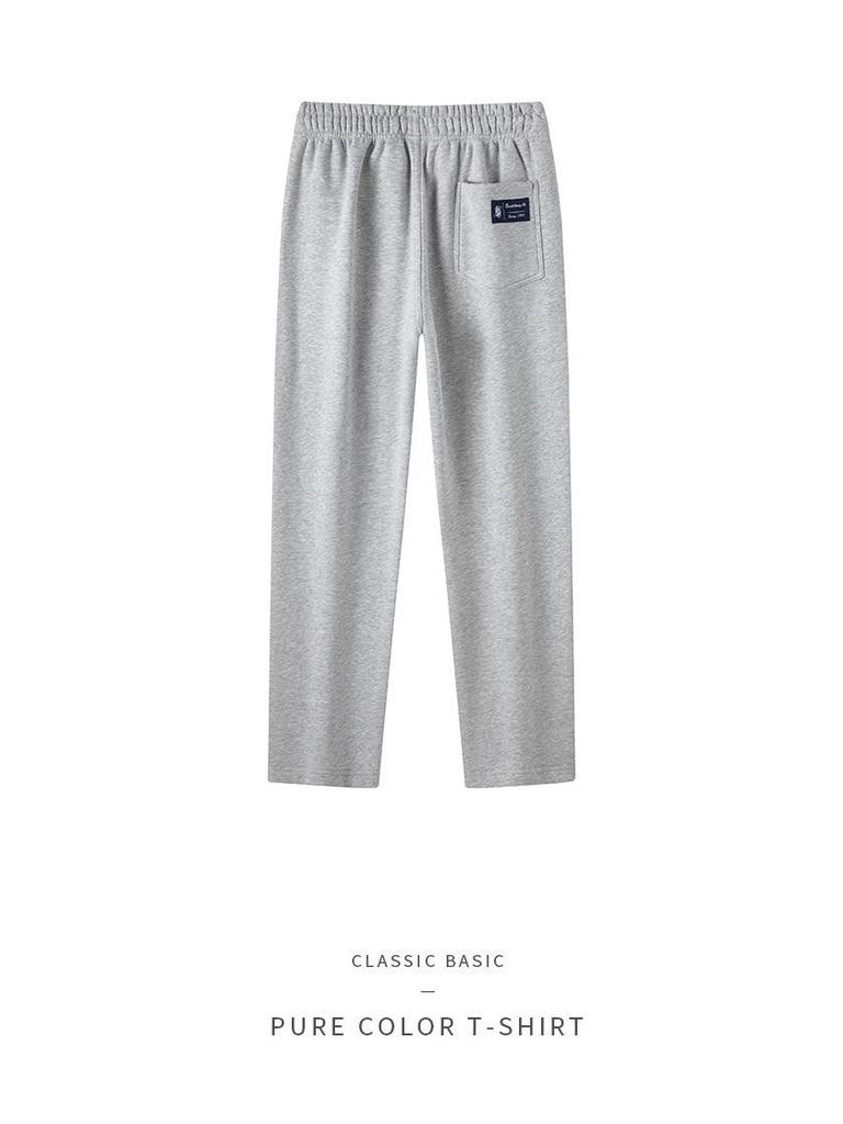 Unisex Heavyweight Fleece-Lined Loose Sweatpants for Autumn/Winter