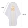 Priest Costume Robe Catholic Church Religion Christ Pastor Clergy Men Cape Robe Mass Vestments Printed Robe Halloween Costumes