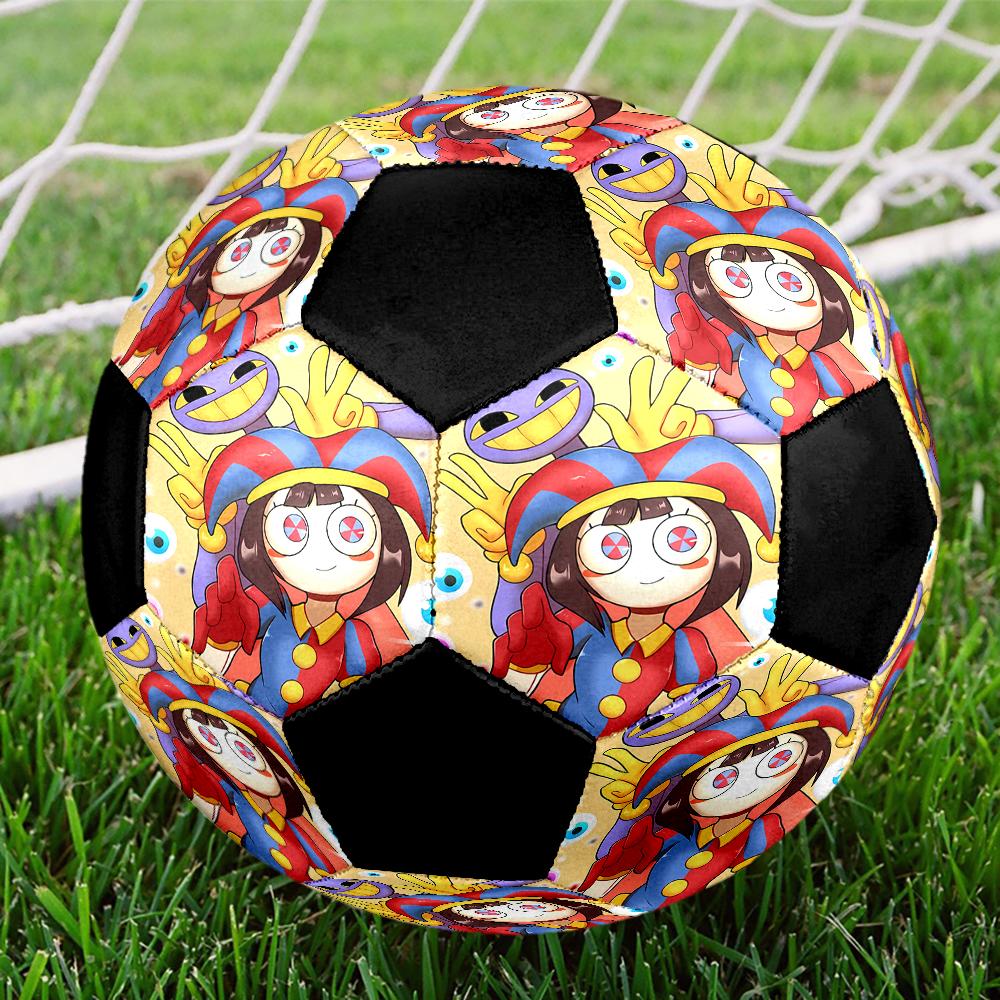 Pallone da Calcio Taglia 5 a Tema The Amazing Digital Circus, Adatto Sia per Partite Indoor che Outdoor, un Regalo Adatto a Tutti.