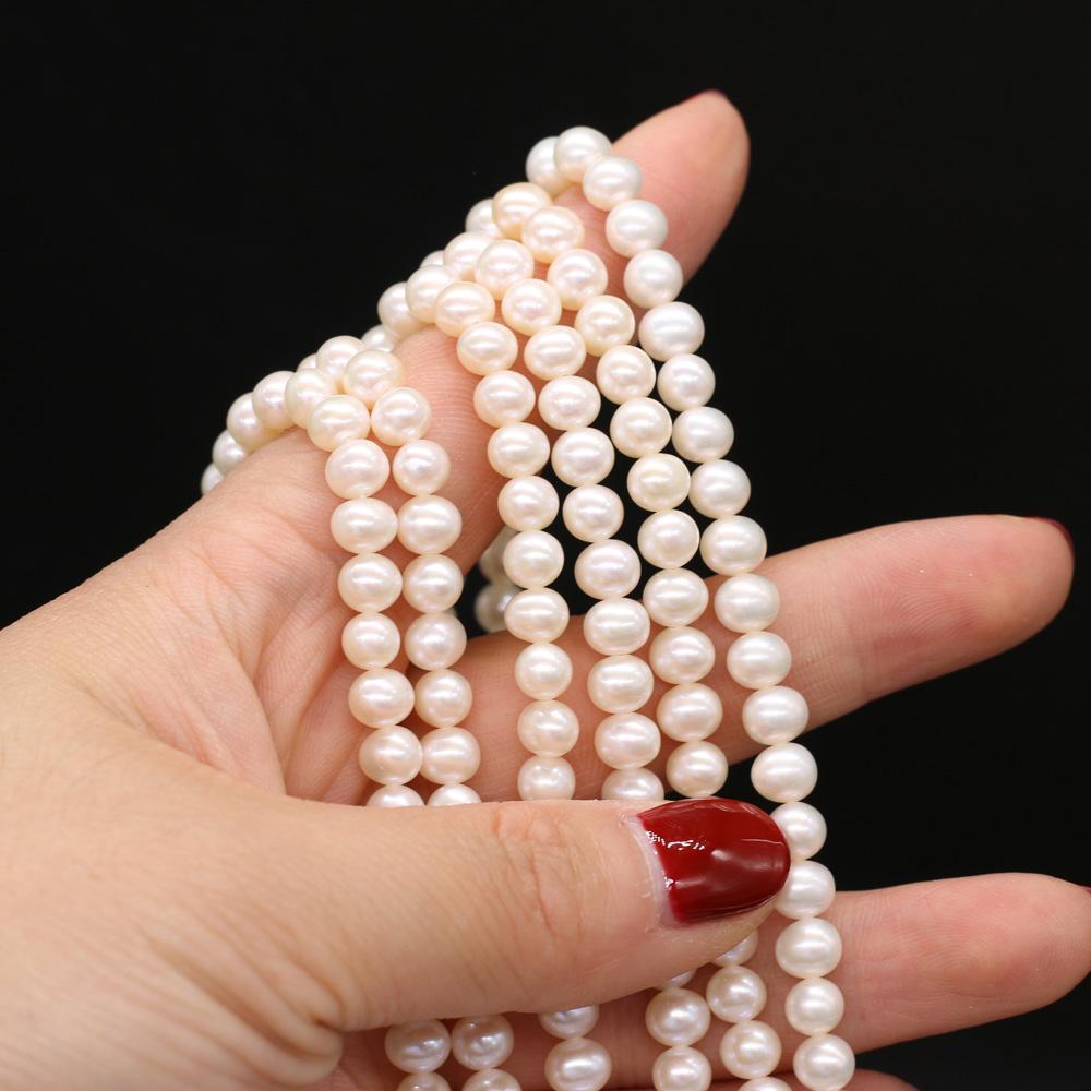 1String, White Natural Rice-shaped Pearls Beads, 5-5.5mm, for DIY Necklaces Bracelets Accessories, Jewelry Making, Birthday, Wedding, Party Gifts 36cm