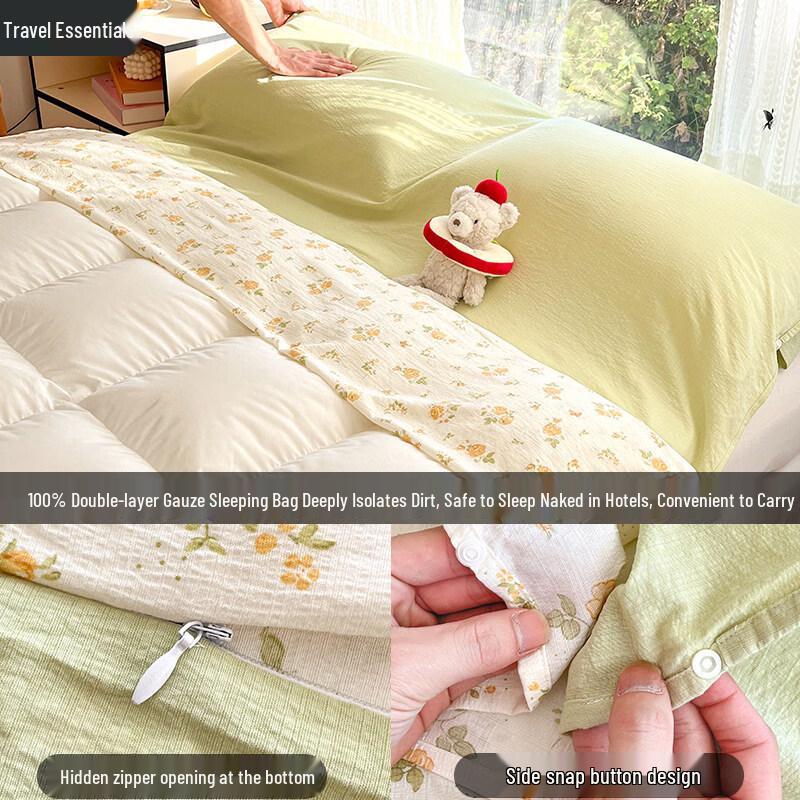 Portable Goose Down Hotel Travel Sleeping Bag & Bedding Set