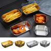 Silver Gold Fried Food Trays Stainless Steel French Fries Plate Durable Snack Basket  Hot Pot
