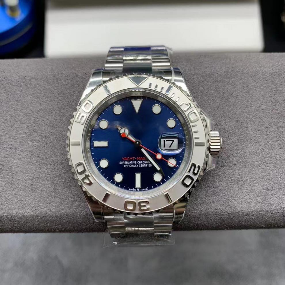 Rolex Yacht-Master 126622 Grå Lyser Upp Kalender Mekanisk Klocka med Gummiband - Vattentåligt Sportur