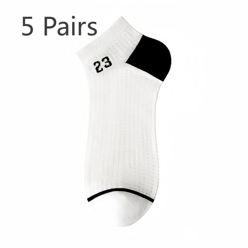 5 Pairs of Women's Summer Thin Cotton Deodorant Wicking New Style Socks