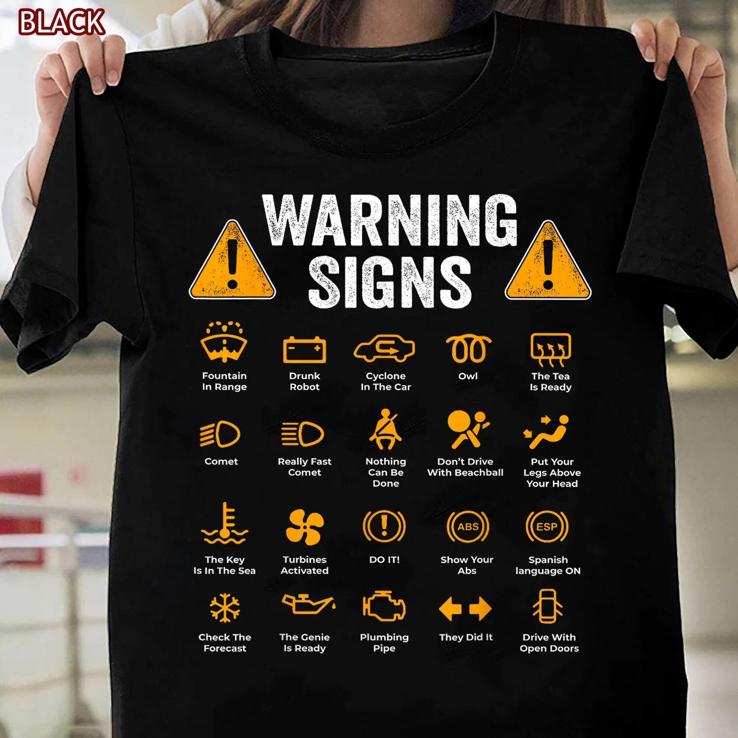 Funny Driving Warning Signs 101 Auto Mechanic T-Shirt Gift for Drivers XS