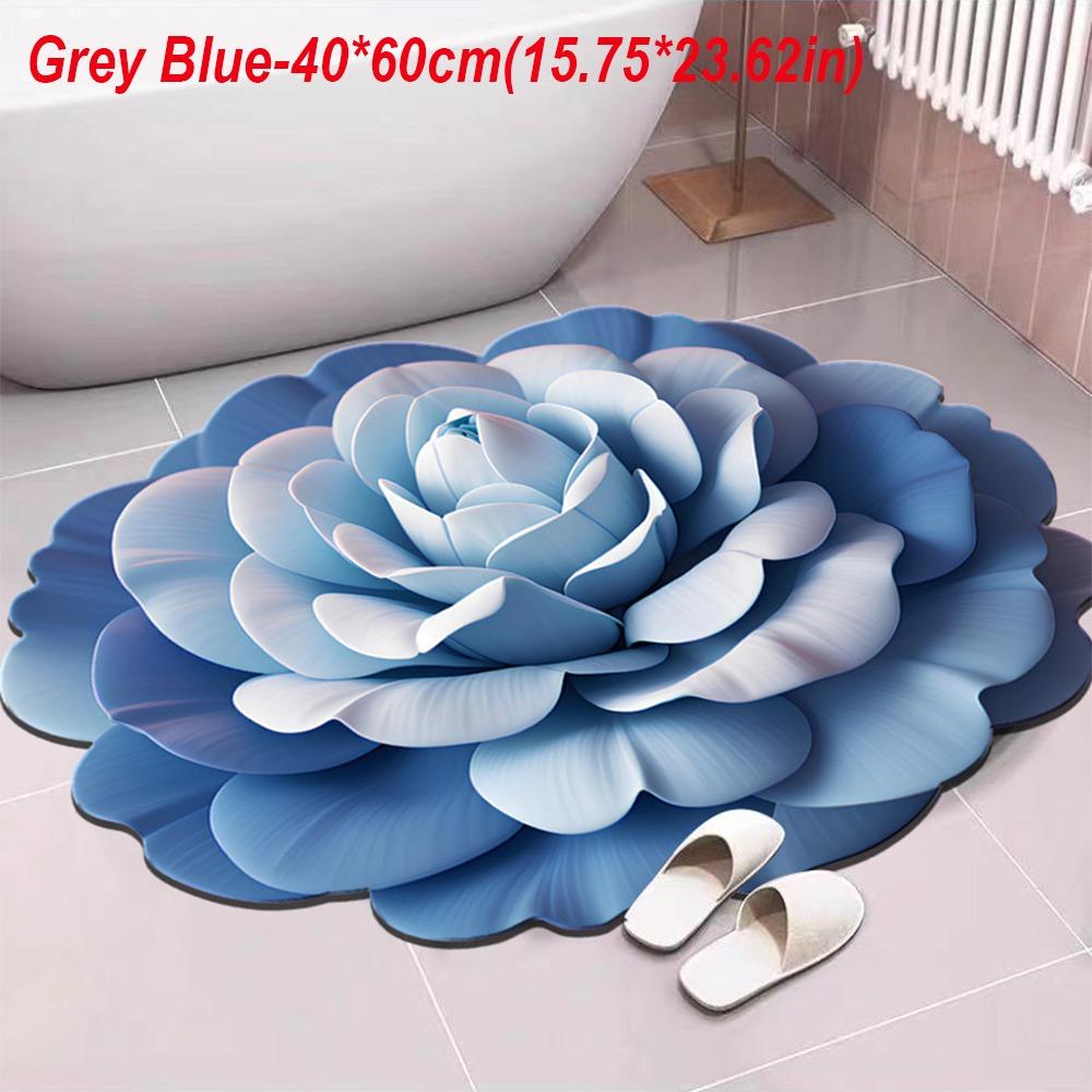 Special-shaped Peony Floor Mat Non-slip Door Gasket Blanket  for Living Room Tea Table Bedside
