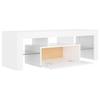 TV Stand with LED Lights White 120 X 35 X 40 Cm