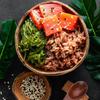 Natural Coconut Shell Bowl,Wooden Spoon and Bowl Set,Yogurt Bowl Fruit Salad Milkshake Kitchen Tableware