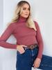 Women's Turtleneck Sweaters Long Sleeve Ribbed Mock Neck Sweater Spring Fall Slim-Fit Basic Layer Knit Pullover Lightweight Underwear Tops for Women