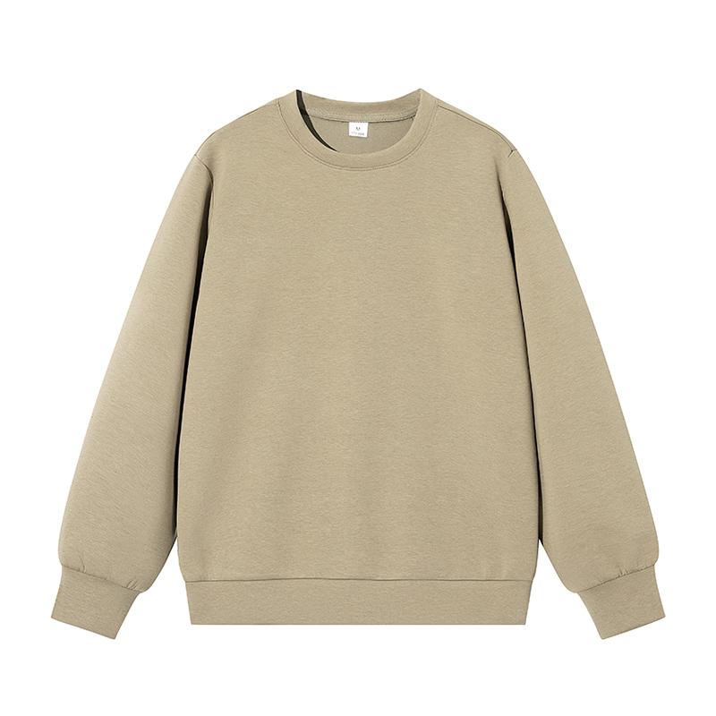 Einfarbig Rundhals Langarm Freizeit Pullover Unisex Sweatshirt Basic Innenoberteil