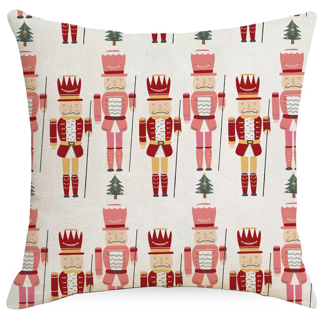 New Christmas Pillow Case Snowman Christmas Tree Linen Decoration Home Living Room Sofa Pillow