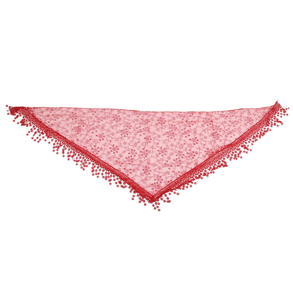 Módní šátek na hlavu Krajkový šifonový střapec Síťovaný šátek Dámský Podzimní a zimní Dlouhý závoj Šátek Evropa a Amerika Dámská šála