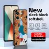Süße D-Dinotaeng Handyhülle für Redmi Note 14 13 12 11 Pro Plus S 5G 14C A3 Weiche Schwarze Handyhülle