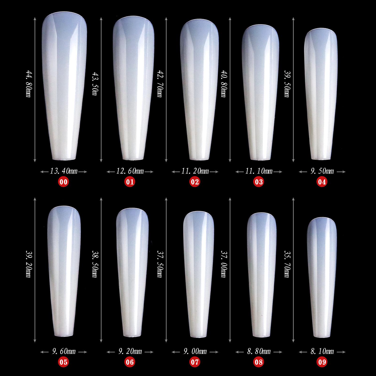 

Nail Art Ballet Nail Max Super Long Flathead Ballet False Nail Traceless Nail 500 патчей