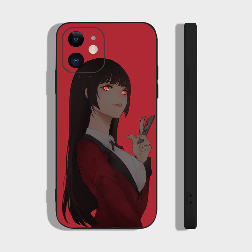 Anime K-Kakegurui Phone Case For IPhone 17 Air 16 15 14 13 Pro Max 11 12 Black Silicone Cover
