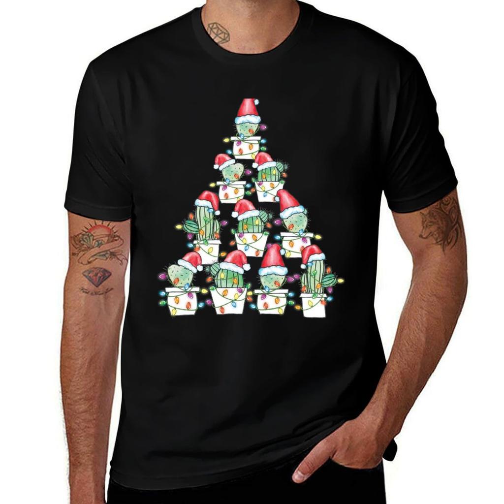Christmas Tree Gardener Gift Succulent Cactus TShirt Utility Casual Work TShirt