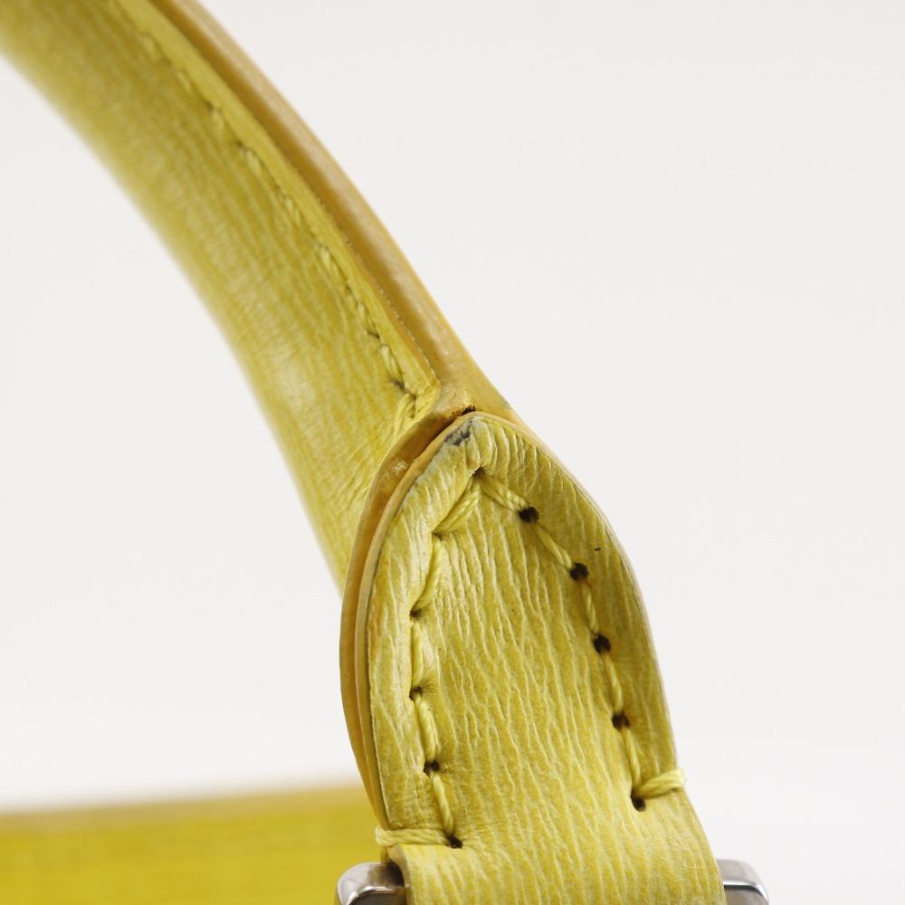 CELINE Trapeze Small Handbag 174683 yellow Calfskin Women Used