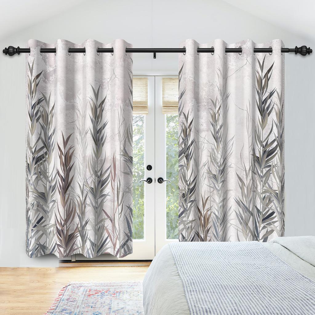 2ks Květinové okenní závěsy Akvarelový botanický potisk Polyesterové zatemňovací závěsy Kuchyň Obývací pokoj Pokoj pro dívky Dekor Závěs