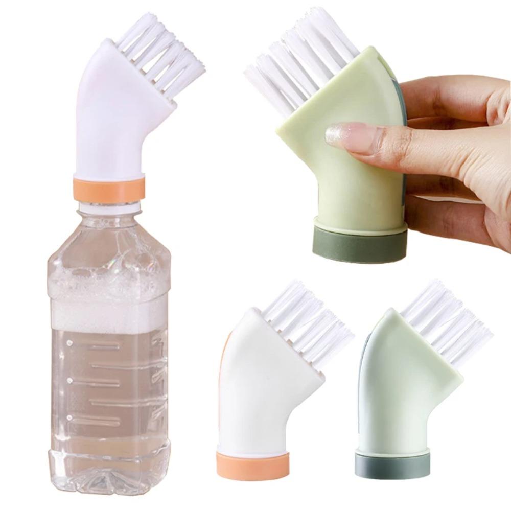 

Plastic Water Bottle Brush 2-in-1 Cleaning Brush Creative Gap Brush Household білий