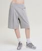 Leijibi One-Pleat Giant Fit Fresh Bermuda Pants W Melange Grey