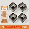 Upgrade Thick Super Wearproof Anti-Slip Granule Chair Leg Caps - Fit 0.79-1.18inch To 1.57-1.97inch Diameters and Widths - Plastic -Silent and Durable