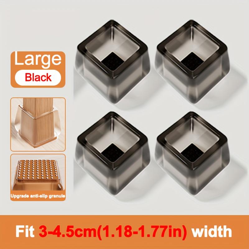 Upgrade Thick Super Wearproof Anti-Slip Granule Chair Leg Caps - Fit 0.79-1.18inch To 1.57-1.97inch Diameters and Widths - Plastic -Silent and Durable