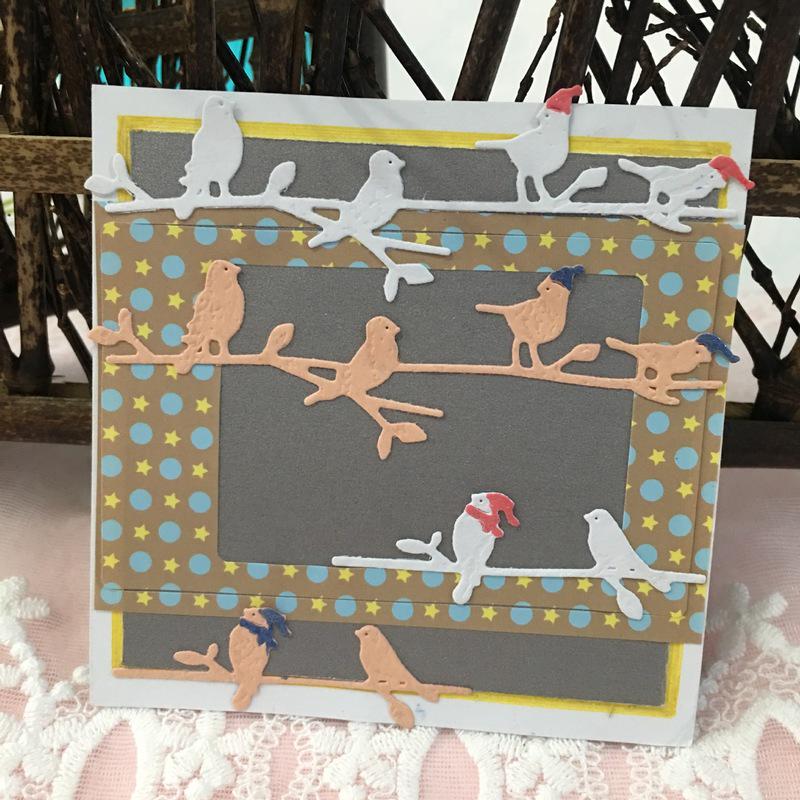 Birds Tree Branch Metal Cutting Dies Stencils Die Cut DIY Scrapbooking Album Paper Card Embossing
