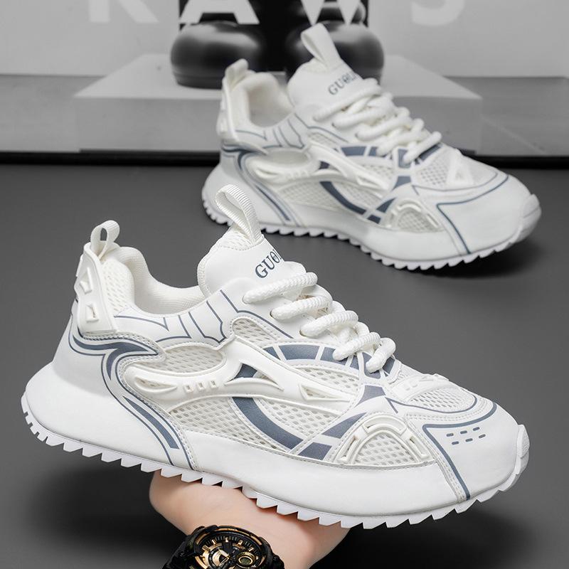 

2025 summer new breathable color matching thick-soled heightening dad shoes fashionable versatile light sports leisure trendy men s shoes 39