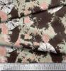 Soimoi Brown Poly Crepe Fabric Bandhani Tie-Dye Printed Fabric 1 Yard 42 Inch