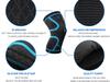 1 Paio Fitness Corsa Ciclismo Supporti per Ginocchia Tutori Elastico Nylon Sport Compressione Ginocchiera Manicotto per Pallacanestro Pallavolo