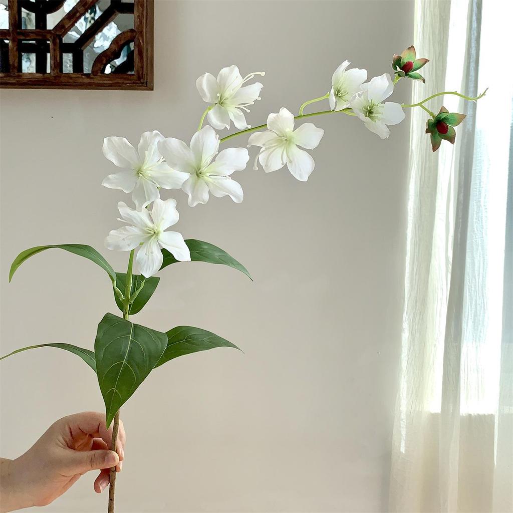 High-Grade Weeping Jasmine Silk Flower Ornament for Home Landscaping and Decoration