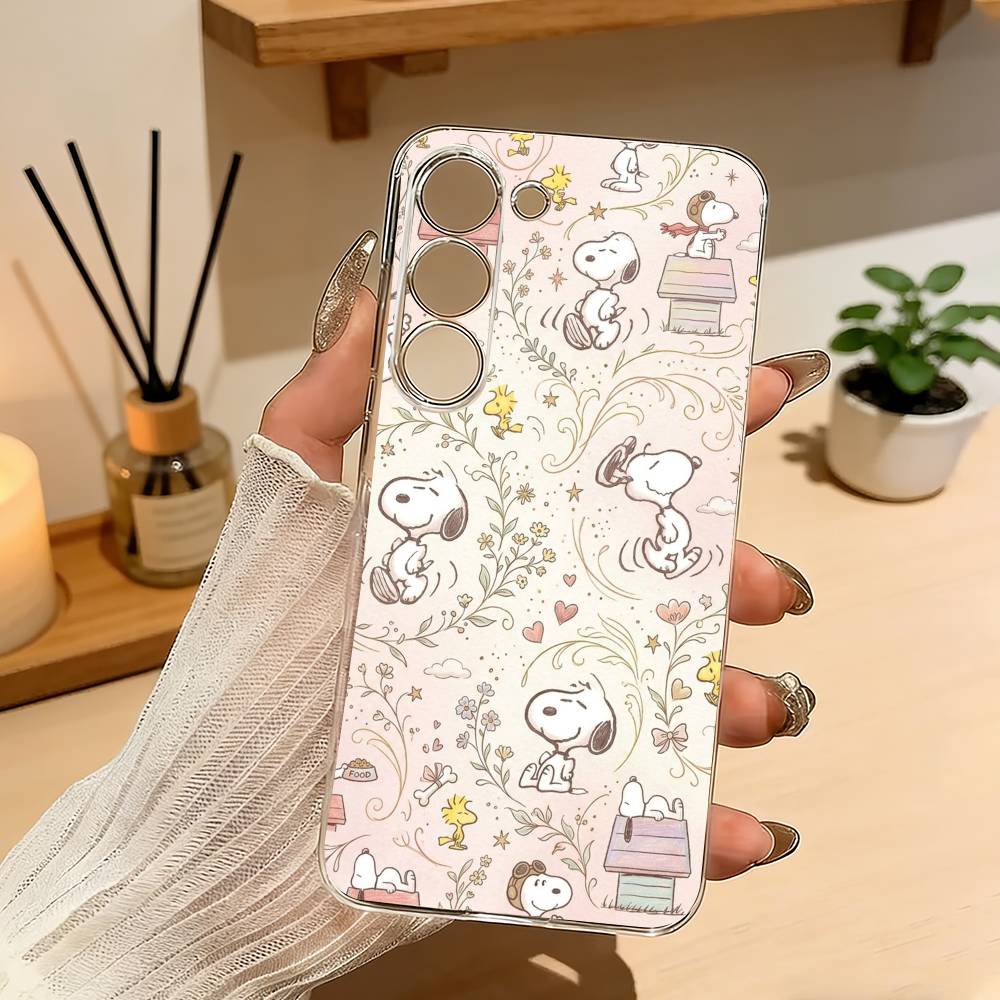 Cartoon S-Snoopy-dog-y Cute Phone Case For Samsung A10 A12 A31 A40 A70 Transparent Cover