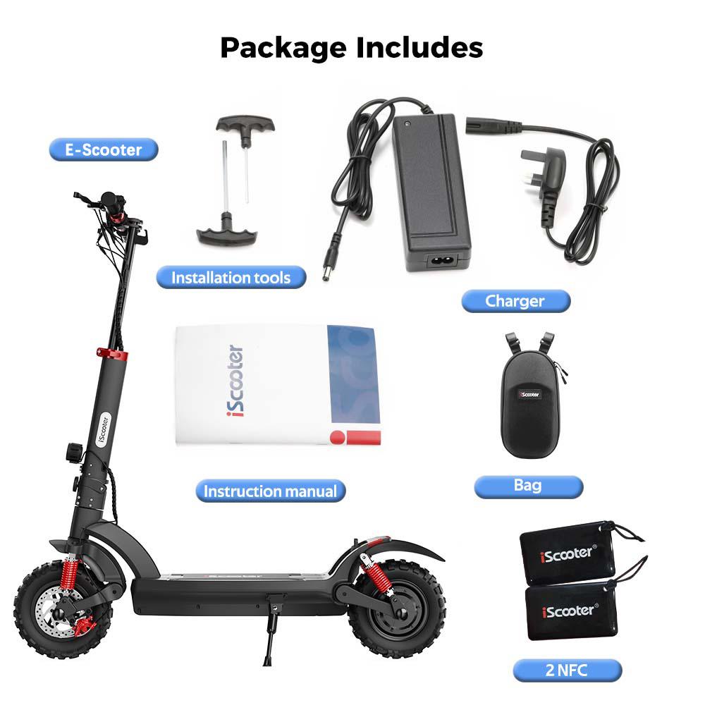 11" 1000W 45km/h iScooter Off-Road E-Scooter 48V17.5Ah, Full Suspension, IPX4, Disc Brakes, Cruise control Electric Dirt Scooter with NFC unlock