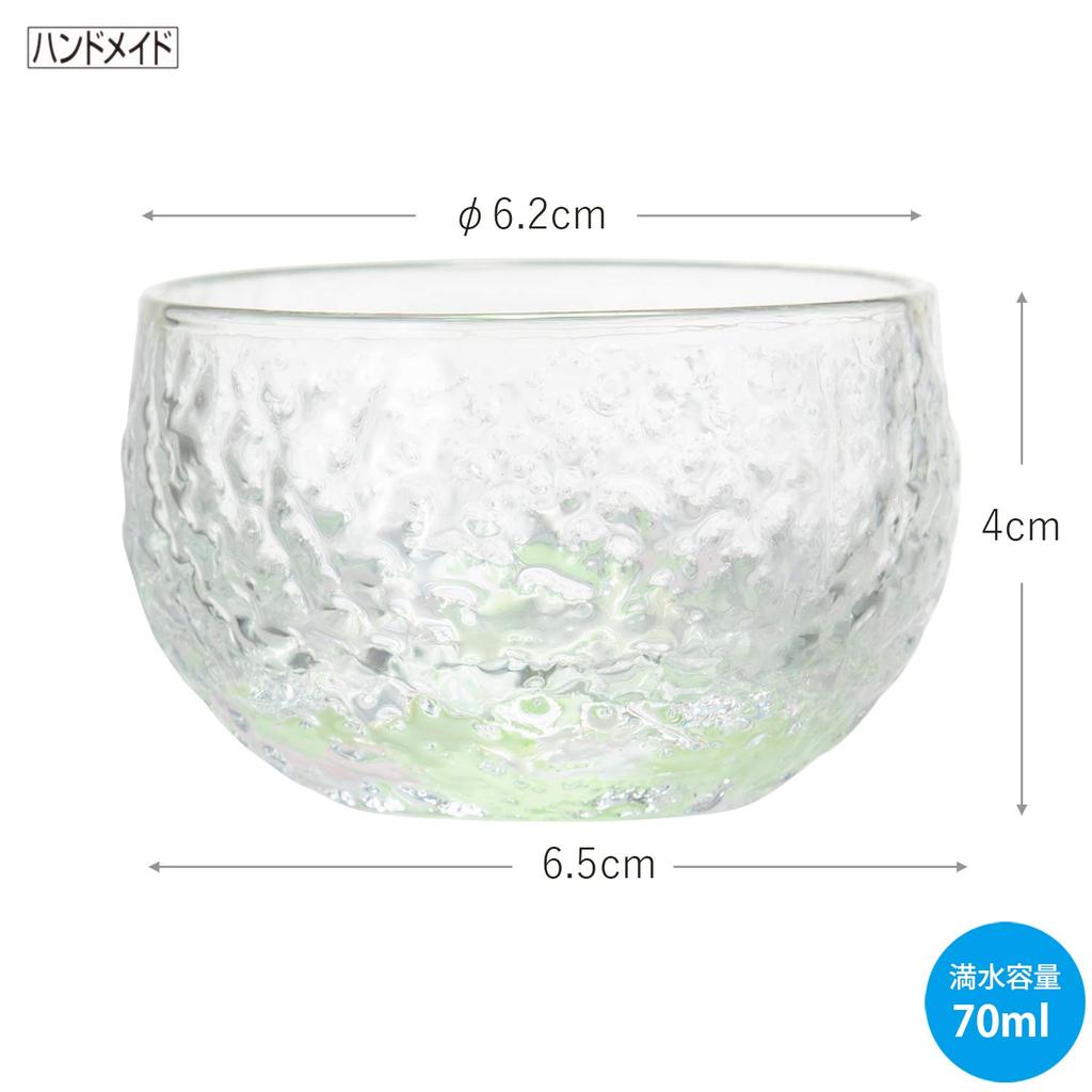 Toyo Sasaki Glass Cold Sake Glass Sake Cup Cup Made In Japan In Green 70ml 48 Pieces SA301 (Sold Case) Approx.