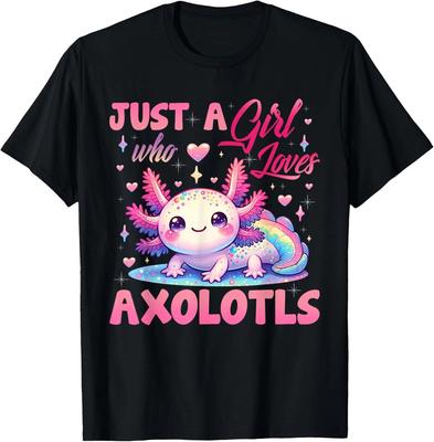 Niedlicher Axolotl Nur ein Mädchen, das Axolotl liebt Mädchen Kinder T-Shirt