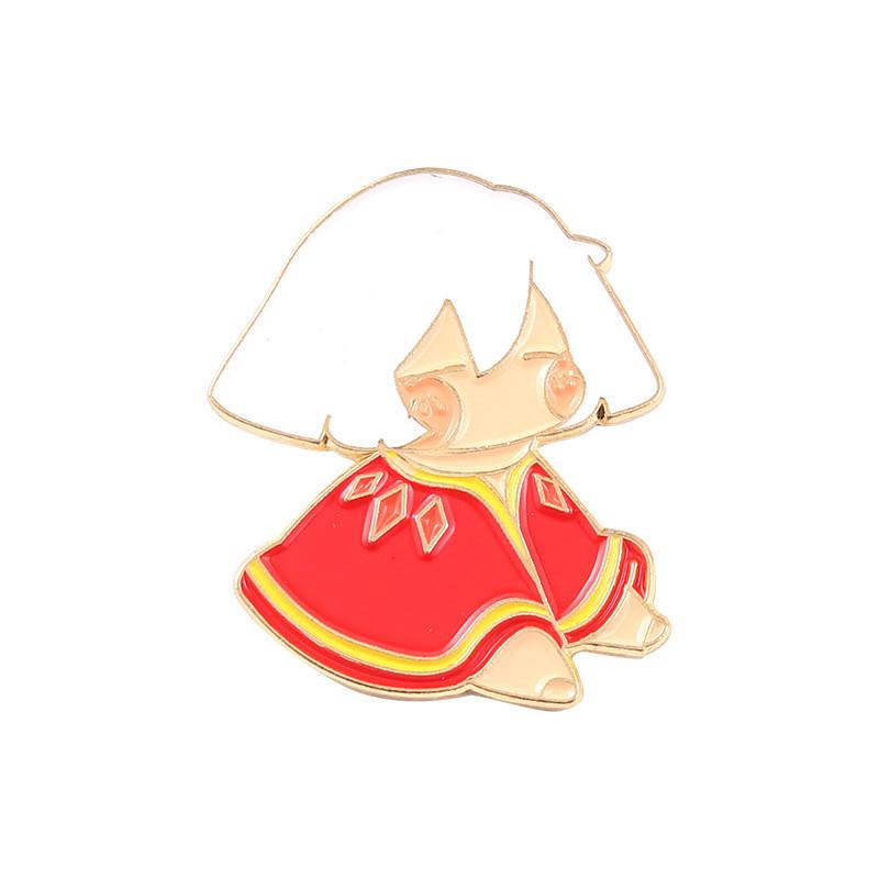 Adorable Game Sky Encounter Brooch Cute Doll Pin With Charming Cloak Design For Sweaters