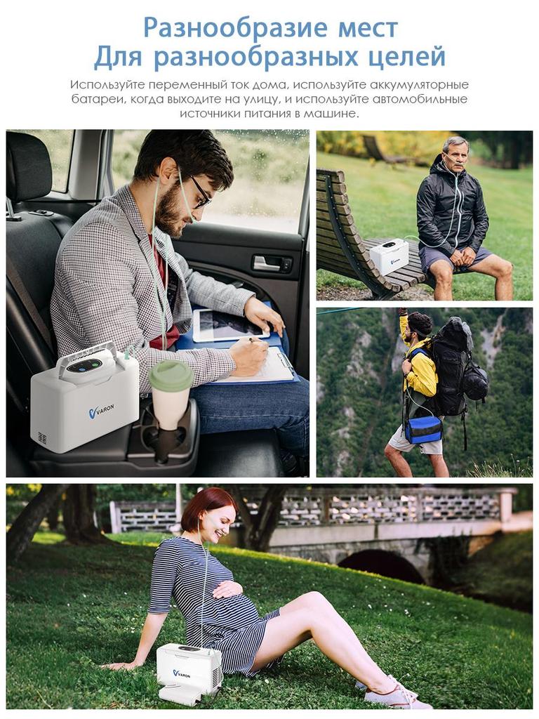 VARON Portable Oxygen Concentrator Oxygen Device For Home Adjustable Concentration 1-3L/min