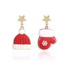 1 Pair/lot Christmas Resin Earrings Christmas Tree Santa Claus Snowman Snowflake Deer Bear Dangle Earrings For Girls Party Gifts