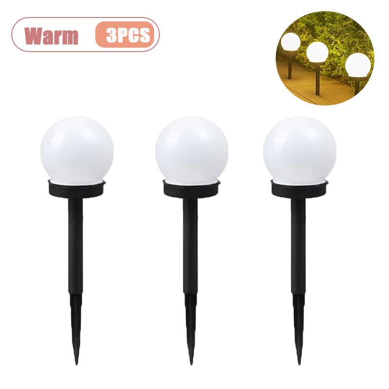 Solar LED Globe Garden Lights for Pathway Patio Deck Lawn and Terrace Outdoor Landscape Lighting Weatherproof IP65 Rated